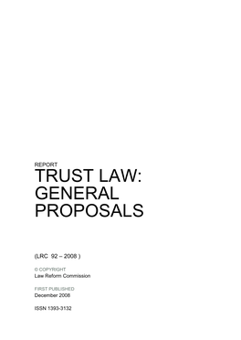 Report on Trusts of Land (No 181 1989)