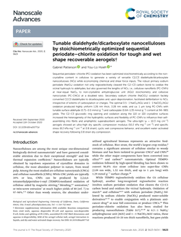 Tunable Dialdehyde/Dicarboxylate Nanocelluloses By