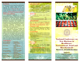 National Conference on New Horizon in Healthcare, Environment, Food