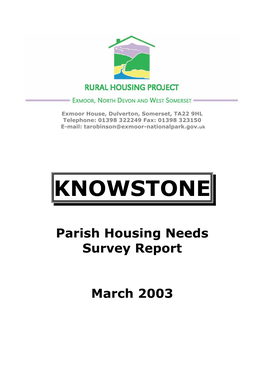 Knowstone Report 2003