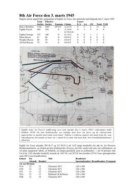 8Th Air Force Den 3. Marts 1945 Dagens Største Angreb Blev Gennemført Af Eighth Air Force, Der Opererede Med Følgende Den 3