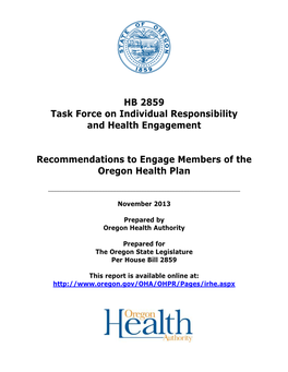 Task Force on Individual Responsibility and Health Engagement