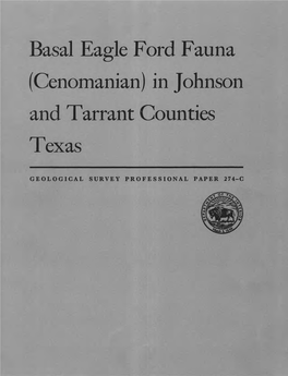 Basal Eagle Ford Fauna (Cenomanian) in Johnson and Tarrant Counties Texas