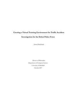 Creating a Virtual Training Environment for Traffic Accident