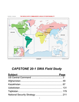 CAPSTONE 20-1 SWA Field Study
