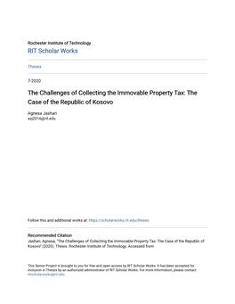 The Challenges of Collecting the Immovable Property Tax: the Case of the Republic of Kosovo