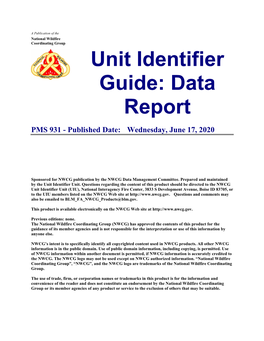 Unit Identifier Guide: Data Report