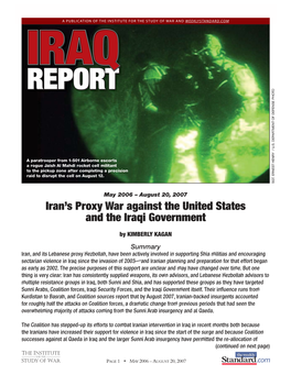 Iran's Proxy War Against the United States and the Iraqi Government
