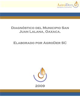 Diagnóstico Socioeconómico Del Municipio De San Juan Lalana