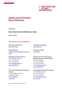 United Arab Emirates Basic Addresses