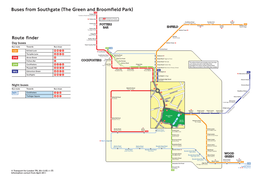 Buses from Southgate (The Green and Broomﬁeld Park) 298 Potters Bar Cranborne Road Industrial Estate