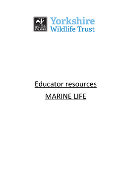 Educator Resources MARINE LIFE