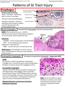 Patterns of GI Tract Injury