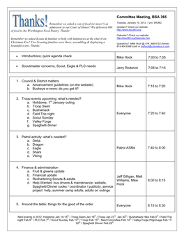 Committee Meeting, BSA 365