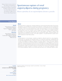 Spontaneous Rupture of Renal Angiomyolipoma During Pregnancy