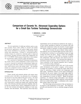 Comparison of Ceramic Vs. Advanced Superalloy Options for a Small Gas