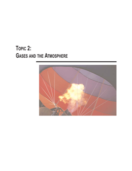Topic 2: Gases and the Atmosphere