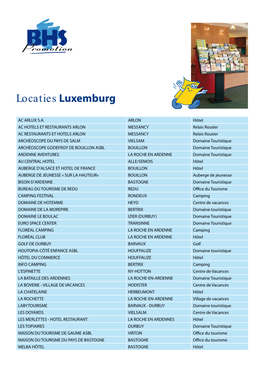 Locaties Luxemburg