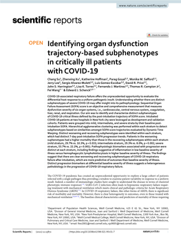Identifying Organ Dysfunction Trajectory-Based Subphenotypes in Critically