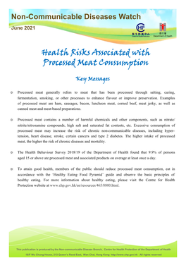 Non-Communicable Diseases Watch June 2021