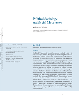 Political Sociology and Social Movements