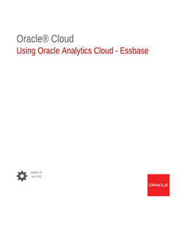 Using Oracle Analytics Cloud - Essbase