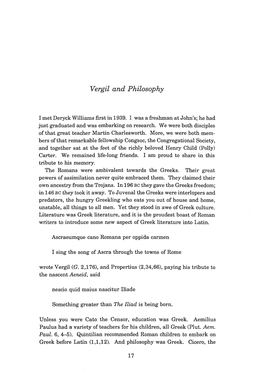 Vergil and Philosophy