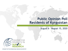 Public Opinion Poll Residents of Kyrgyzstan