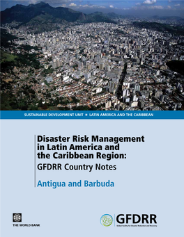 GFDRR Country Notes Antigua and Barbuda ANTIGUA and BARBUDA