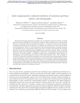 Joint Nonparametric Coalescent Inference of Mutation Spectrum