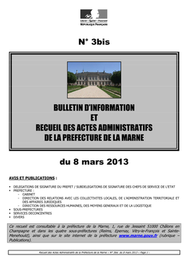 Recueil 4-2013 Du 8 Mars
