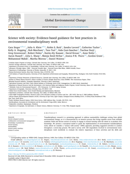 Science with Society: Evidence-Based Guidance for Best Practices in Environmental Transdisciplinary Work