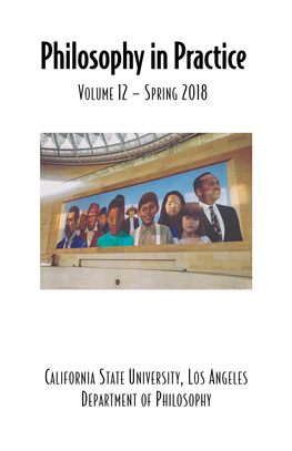 Philosophy in Practice Volume 12 — Spring 2018