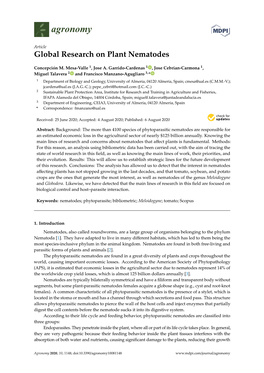 Global Research on Plant Nematodes