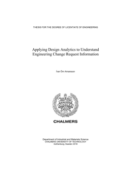 Applying Design Analytics to Understand Engineering Change Request Information