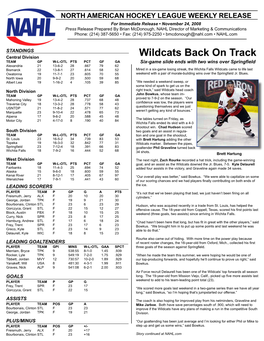 Wildcats Back on Track