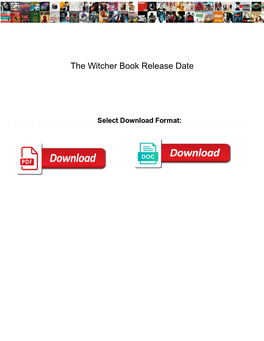 The Witcher Book Release Date