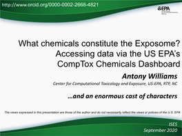 Accessing Data Via the US EPA's Comptox Chemicals Dashboard