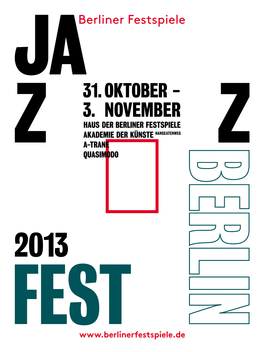 Magazin Jazzfest Berlin 2013