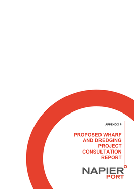 Proposed Wharf and Dredging Project Consultation Report