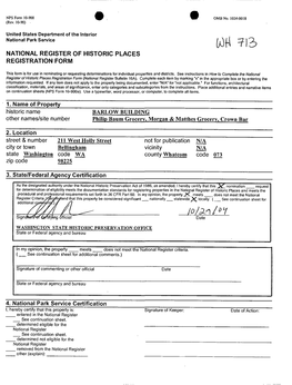 National Register of Historic Places Registration Form