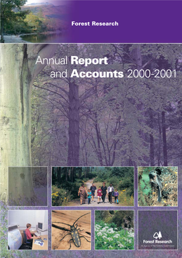 Forest Research Annual Report and Accounts 2000-2001 (PDF, 5.1MB)