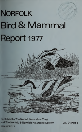 Norfolk Bird & Mammal Report 1977