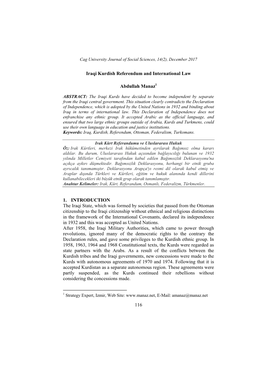 116 Iraqi Kurdish Referendum and International Law Abdullah Manaz1