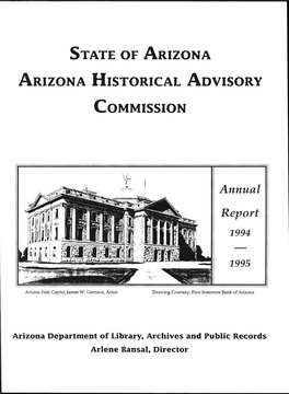 State of Arizona Arizona Historical Advisory Commission