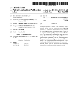 (12) Patent Application Publication (10) Pub. No.: US 2013/015674.0 A1 Leland (43) Pub