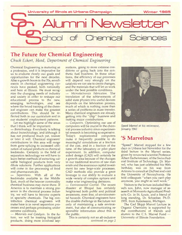 Winter 1985 Alumni Newsleller of Chemical Sciences
