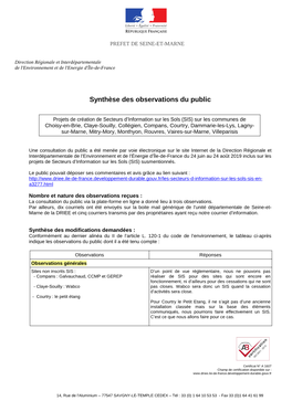 Secteurs D'information Sur Les Sols (SIS)