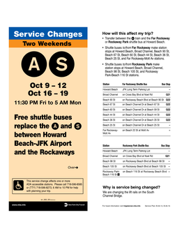 Service Changes