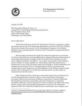 August 10, 2018 the Honorable William H. Pryor, Jr. Criminal